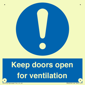 Keep doors open for ventilation